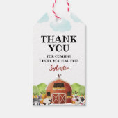 納屋周囲の庭農畜生誕生会 ギフトタグ (正面)