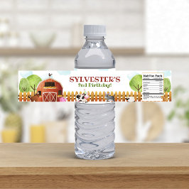 納屋周囲の庭農畜生誕生会 ペットボトルラベル