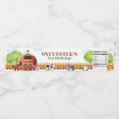 納屋周囲の庭農畜生誕生会 ペットボトルラベル (シングルラベル)