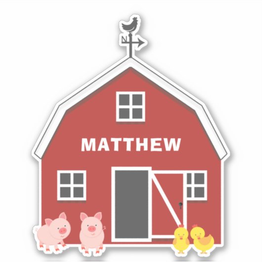 納屋周囲の庭 シール (正面)