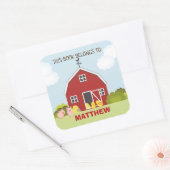 納屋周囲の庭 スクエアシール (封筒)