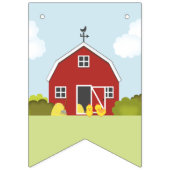 納屋周囲の庭 バンティングフラッグ (第1の旗)