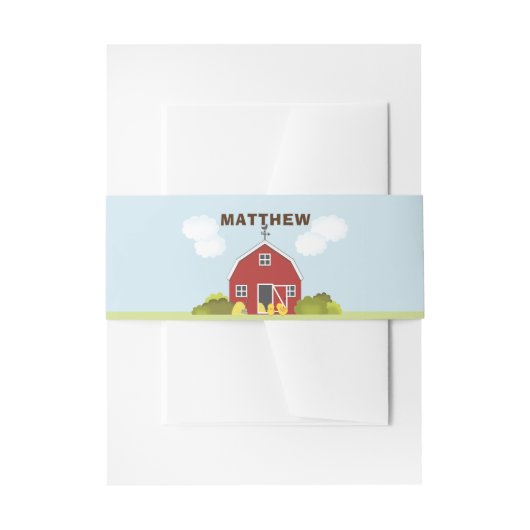 納屋周囲の庭 招待状ベリーバンド (正面例)