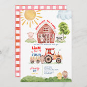 納屋周囲の庭Any Age誕生日フォト招待状 招待状 (正面/裏面)