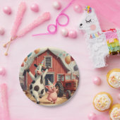 納屋周囲の庭Bash使い捨てプレート🐷🍽️ ペーパープレート (パーティー)