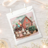 納屋周囲の庭Bash紙バッグ🐮🌾 フェイバーバッグ (クリップ留めされた状態)