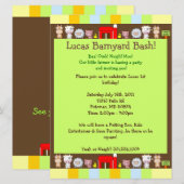 納屋周囲の庭Bash 招待状 (正面/裏面)