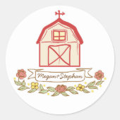 納屋結婚式用シール ラウンドシール (正面)