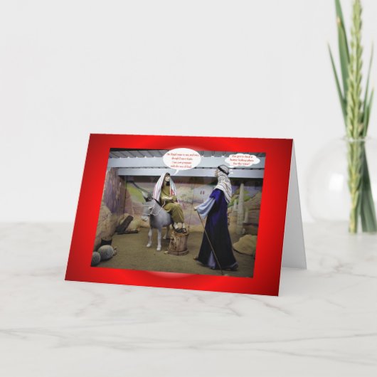 納屋聖母マリアのクリスマスのクリスマスメリーおよびヨセフ シーズンカード (正面)