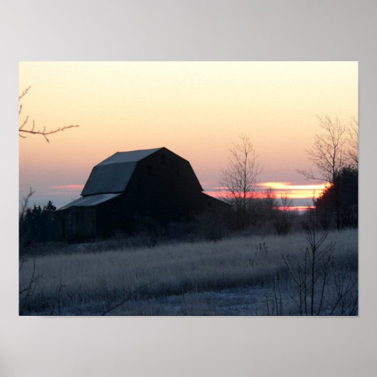 納屋霜の降りた屋 ポスター (正面)