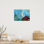 納屋 ミックスメディア 3 ポスター (キッチン)