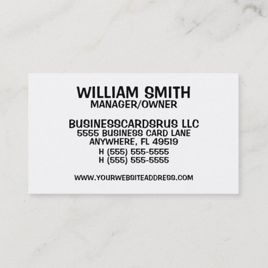 納税作成者の名刺 名刺 (裏面)