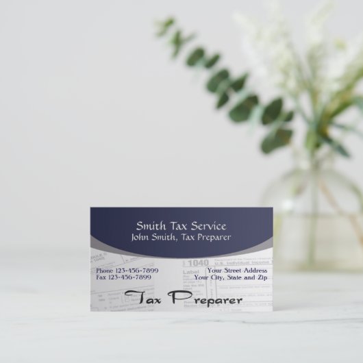 納税作成者の名刺 名刺 (スタンド正面)