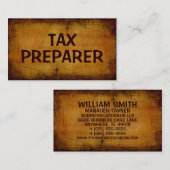 納税作成者アンティーク名刺 名刺 (正面/裏面)