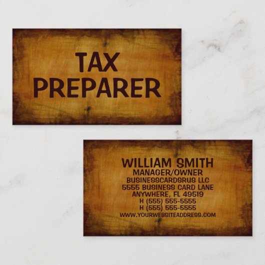 納税作成者アンティーク名刺 名刺 (正面/裏面)