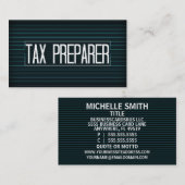 納税作成者エレガントストライプ名刺 名刺 (正面/裏面)