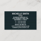 納税作成者エレガントストライプ名刺 名刺 (裏面)