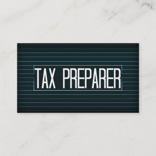 納税作成者エレガントストライプ名刺 名刺 (正面)