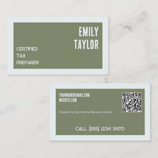 納税者のカスタムQR 名刺 (正面/裏面)