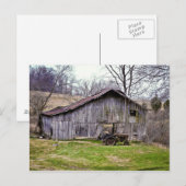 納車庫とトラクター ポストカード (正面/裏面)