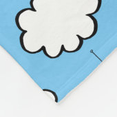 紐に繋がれた夢の雲 フリースブランケット (角)