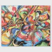 紐を使った抽象アート ラッピングペーパー (フラット)