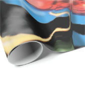 紐を使った抽象アート ラッピングペーパー (ロールコーナー)