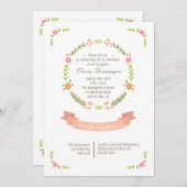 純お祝い招待状 招待状 (正面/裏面)