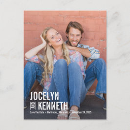 純シンプル編集可能カラー日付の保存 ポストカード