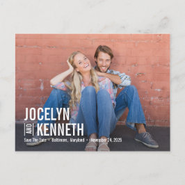 純シンプル編集可能カラー日付の保存 ポストカード