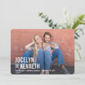 純シンプル編集可能カラー日付カードの保存 サンキューカード (スタンド正面)