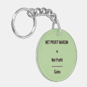 「純利益率」 キーホルダー (正面左)