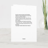 純愛のギフト - ロマンチック - ユーモア カード (裏面)