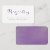 純愛の水の色のレジストリカード/バイオレット エンクロージャーカード (正面/裏面)