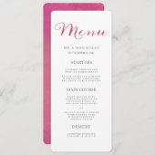 純愛の水の色結婚のメニュー/バラ メニュー (正面/裏面)