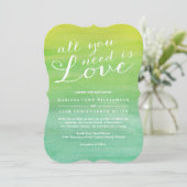 純愛の水の色結婚/ライムエメラルド 招待状 (スタンド正面)
