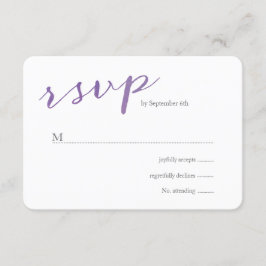 純愛の水彩結婚式RSVP / Violet 出欠カード