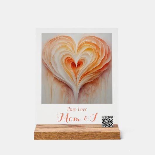 "純愛" – ママと私， QRコード アクリルサイン (正面)