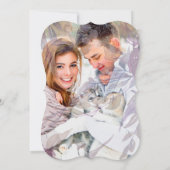 純植物 フローラルオーバーレイ フォト ウェディング 招待状 (裏面)