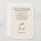 純正ハートのメアリー良い金曜日のイースター シーズンカード (裏面)