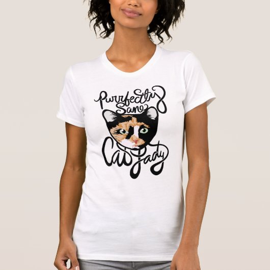 純正正正正正正正真正銘キャットレディ Tシャツ (正面)