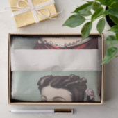 純正（AIではない）ヴィンテージビクトリアン女性と本 薄葉紙 (ギフト)