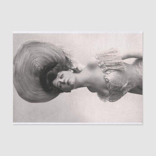 純正（AIではない）女性のビクトリアン写真 薄葉紙 (正面)