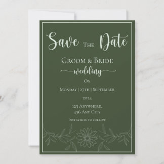 純水：デイジー花結婚式の日付を保存 セーブザデート
