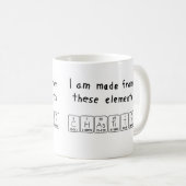 純潔の周期表の名前のマグ コーヒーマグカップ (正面右)