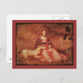 純潔の聖女とユニコーン ポストカード (正面/裏面)