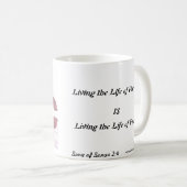 純潔マグカップのLIfeを愛する コーヒーマグカップ (正面右)