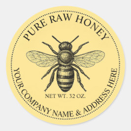 純生蜂蜜ラウンド製品ラベルシール ラウンドシール