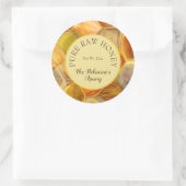 純生蜂蜜ラベルクラシックラウンドステッカー ラウンドシール (バッグ)