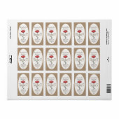 純生蜂蜜ラベルクラフトと花アイボリー ラベル (フルシート)